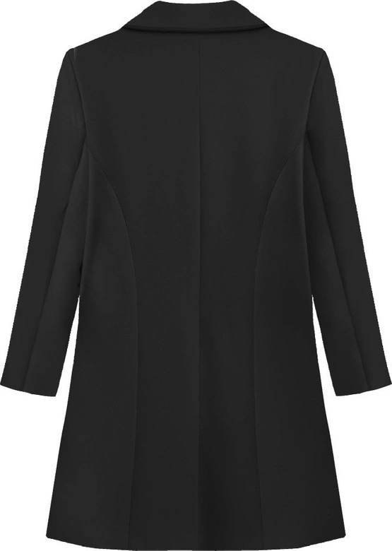 MARYNARKA Z MARSZCZONYMI RĘKAWAMI CZARNA (8192)