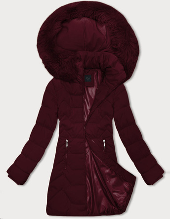 Kurtka damska z kapturem J Style bordowa (16M9121-06)