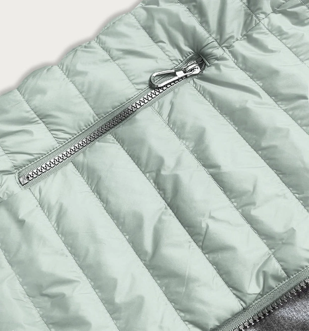 Kurtka z kapturem szaromiętowa (dl011)