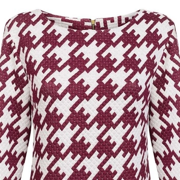 PIKOWANA BORDOWA WZORZYSTA SUKIENKA (S228)