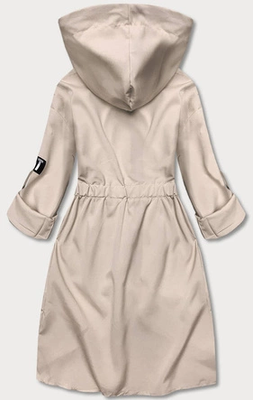 Cienka asymetryczna narzutka damska kakao (B8117-12)