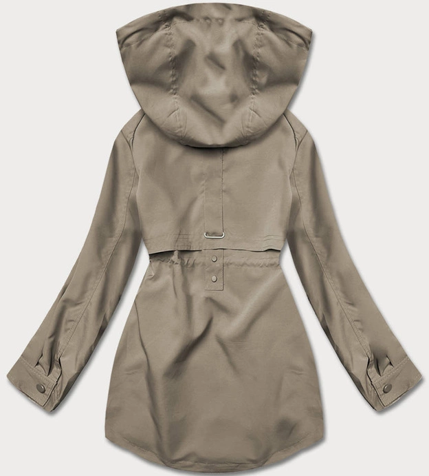 Cienka kurtka damska na podszewce oliwkowa (B8120-48)