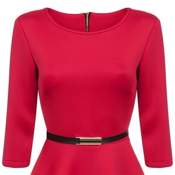 PIANKOWA SUKIENKA Z ZAMKIEM CZERWONA (S5000)