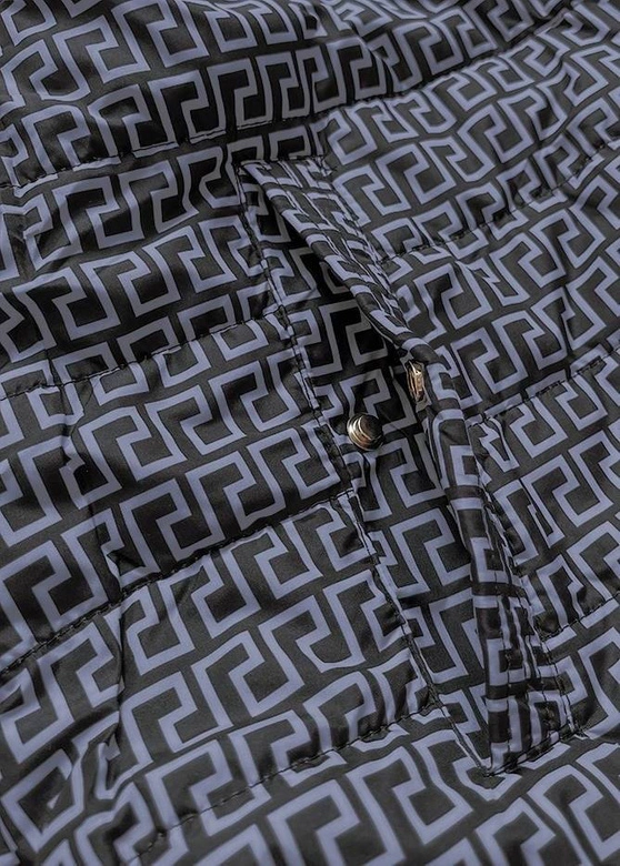 Dwustronna kurtka parka damska czerwono-szara (xw581x)