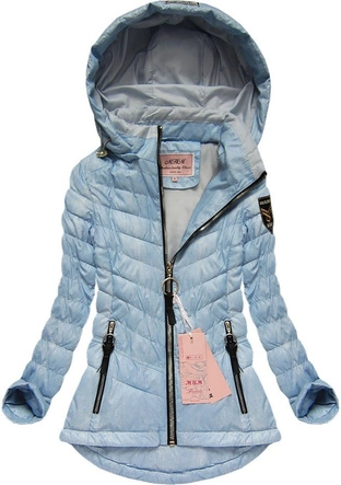 KURTKA IMITUJĄCA JEANS BŁĘKITNA (W568)