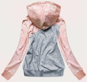 ROZPINANA DAMSKA BLUZA SPORTOWA POMARAŃCZOWO-NIEBIESKA (16216)