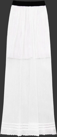 ZWIEWNA PLISOWANA SPÓDNICA BIAŁA 2 (98ART)