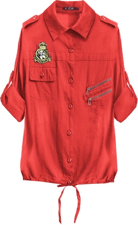 BAWEŁNIANA KOSZULA CZERWONA (1010)