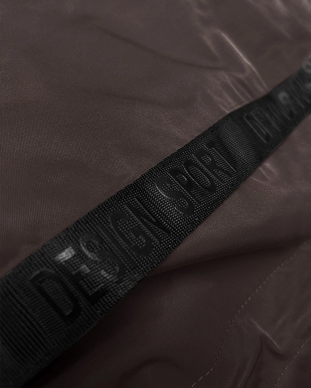 Prosta kurtka damska z kapturem LHD brązowa (LHD-24592)