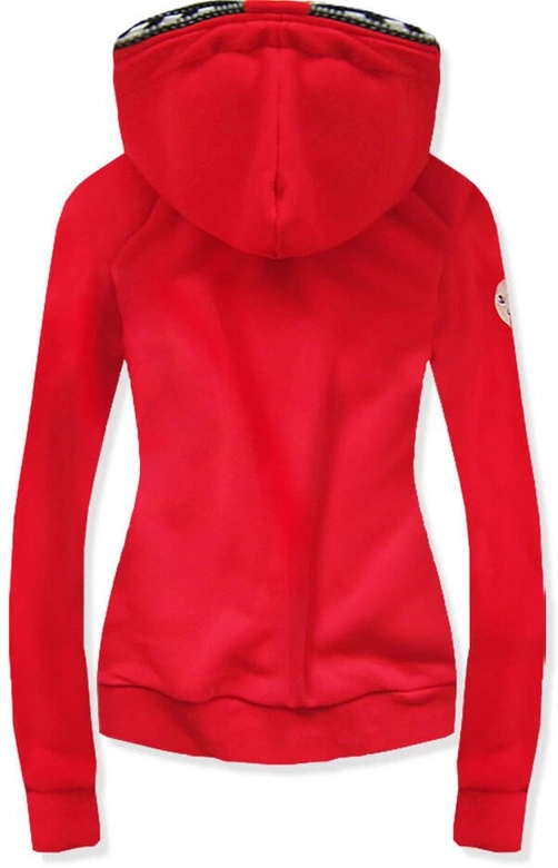 BLUZA Z KAPTUREM CZERWONA (525A)
