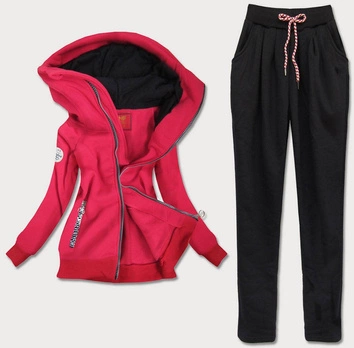 DRES Z KAPTUREM I WYSOKĄ STÓJKĄ MALINOWY (AMG747A)