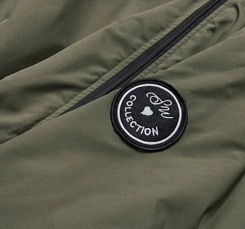 ASYMETRYCZNA DAMSKA PARKA KHAKI (BR8002-11)