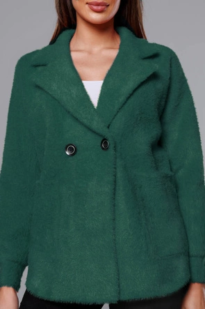 Krótka narzutka alpaka ciemnozielona (CJ65)