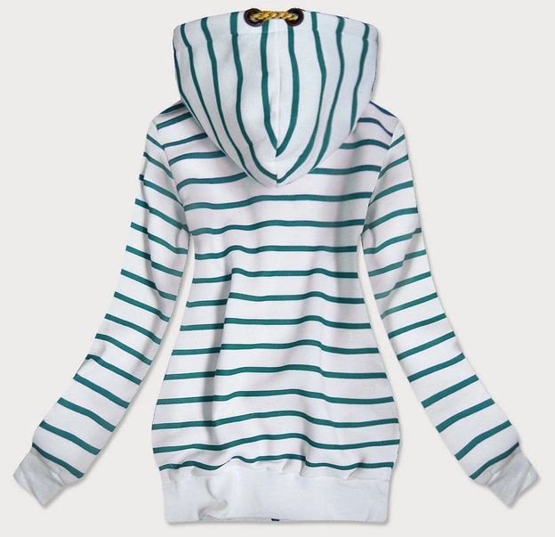 ROZPINANA BLUZA W PASKI BIAŁO-NIEBIESKA (742)