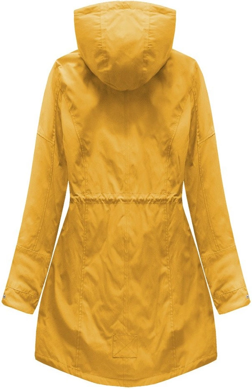 DWUSTRONNA PARKA Z KAPTUREM MUSZTARDOWA (W0232)