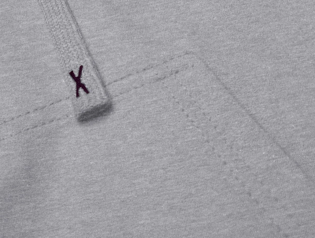 Krótka bluza dresowa z kapturem jasnoszara (8B939-2)