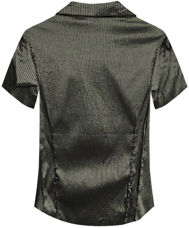 BŁYSZCZĄCA KOSZULA W PASKI CZARNO-ZŁOTA (337ART)