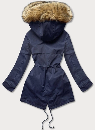 Parka damska z podpinką granatowa (m-21201)
