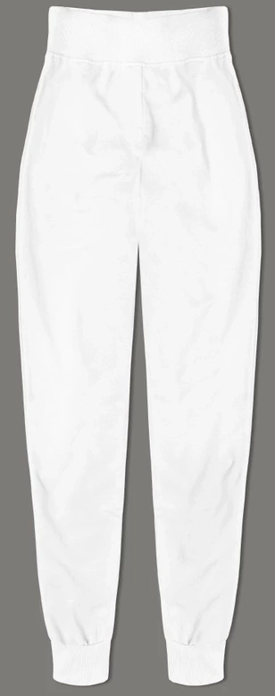 Cienkie spodnie dresowe białe (CK03-1)