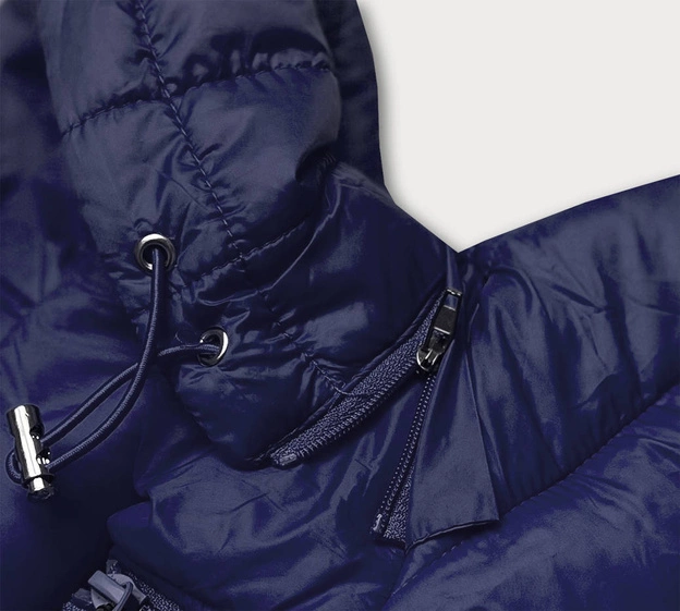 Przejściowa pikowana kurtka damska ciemny granat (23M9001-221)