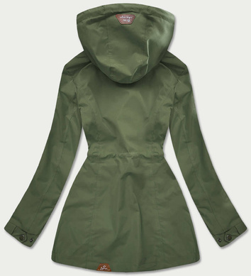 Dwustronna kurtka damska khaki-żołta (can-620big)