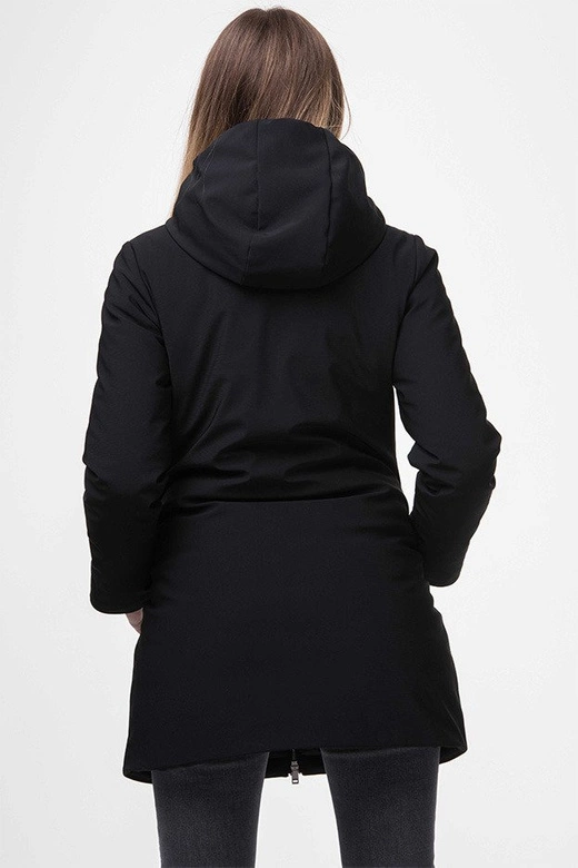 KURTKA Z KAPTUREM CZARNA (J18-006)