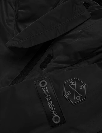 Zimowa kurtka damska kangurka czarna (b2361)