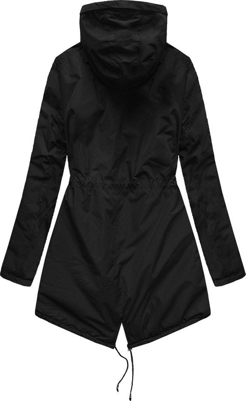 ZIMOWA KURTKA DAMSKA TYPU PARKA CZARNA (B2628)