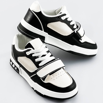Damskie adidasy dwukolorowe czarno-białe (ad-585)
