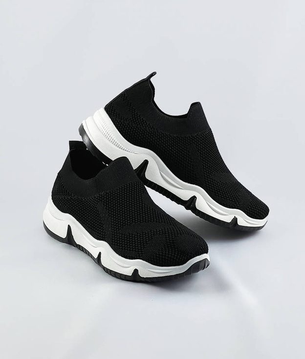 Sportowe buty damskie czarne (ym-168)
