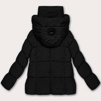 Puchowa luźna kurtka damska z kapturem S'West czarna (B8529-1)