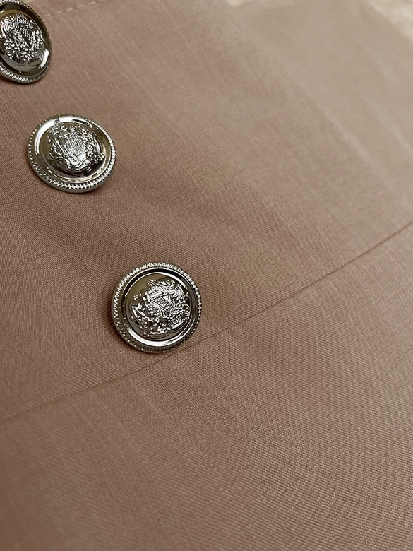 Eleganckie szerokie spodnie damskie karmelowe (33575)