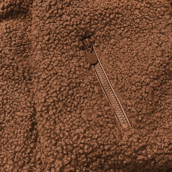 DWUSTRONNA KURTKA DAMSKA BARANEK BRĄZOWA (H-989-79)