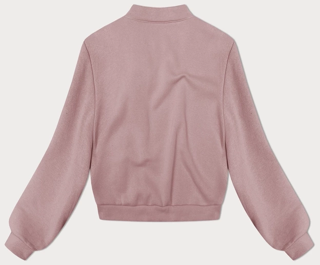 Dzianinowa bluza z różami różowa (16023)