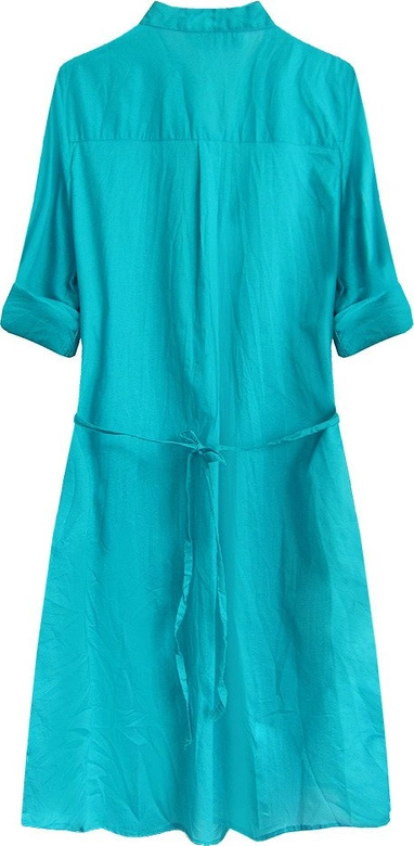 DŁUGA KOSZULA Z ZAKŁADKAMI MORSKA (1032)