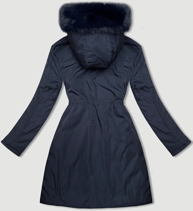 Przejściowa dwustronna kurtka damska J Style granatowo-czerwona (16M9159-215)