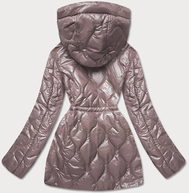 Kurtka damska z ozdobną podszewką cappuccino (bh2182)