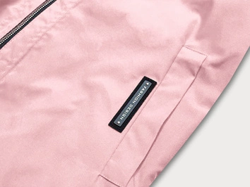 Prosta damska kurtka różowa (b8017-81)