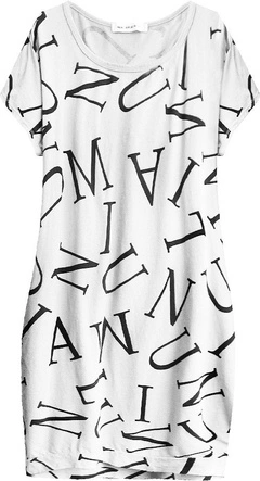 BAWEŁNIANA SUKIENKA OVERSIZE BIAŁA (408ART)