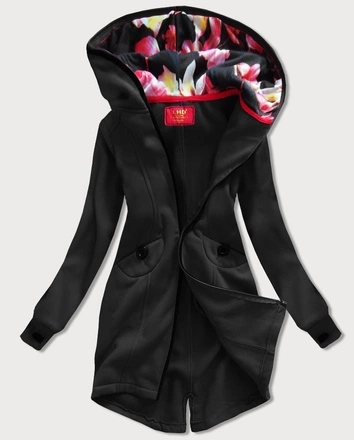 DAMSKA BLUZA SPORTOWA Z KIESZENIAMI CZARNA (687)