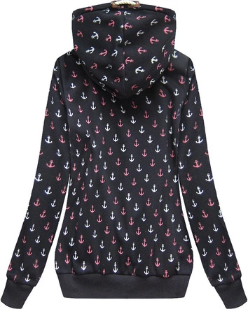 NIEROZPINANA BLUZA W KOTWICE GRANATOWA (1922)