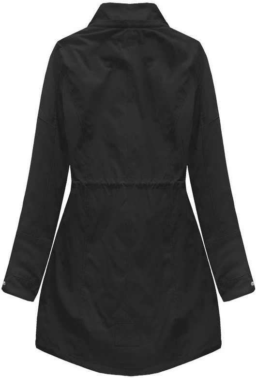 DWUSTRONNA PARKA Z KAPTUREM CZARNO-MUSZTARDOWA (W0232)