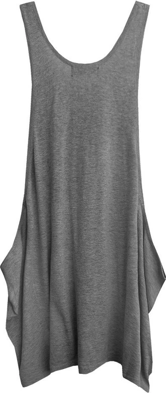 BAWEŁNIANY KOMPLET TUNIKA+BLUZKA CIEMNOSZARY (1196)