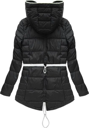 ASYMETRYCZNA KURTKA CZARNA (W388)