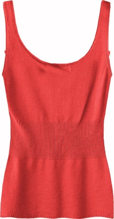 SWETERKOWA BLUZKA NA RAMIĄCZKACH CZERWONA (1513)