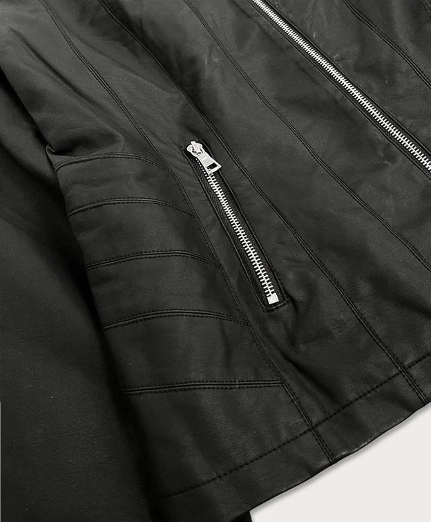 MATOWA RAMONESKA Z EKOSKÓRY CZARNA (TD8116)