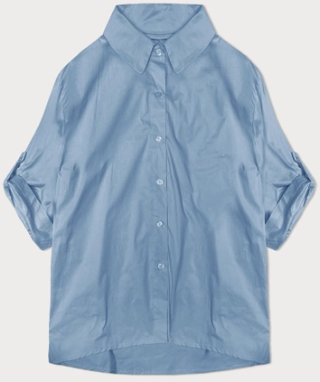 Koszula z ozdobną kokardą na plecach niebieska (24018)