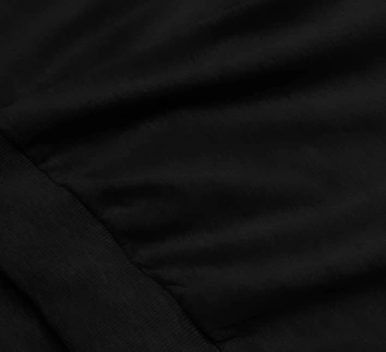 Cienka bluza dresowa damska ze ściągaczami czarna (68W05-3)