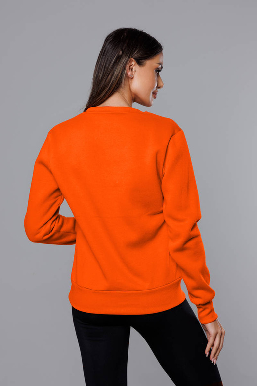 Bluza dresowa damska ze ściągaczami pomarańczowa (W01-32)