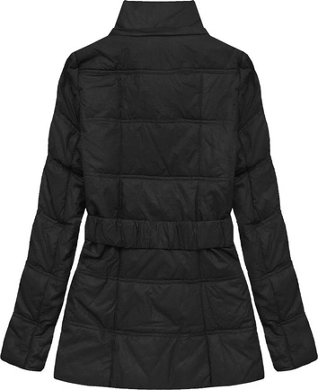 KURTKA Z EKOSKÓRY Z FUTERKIEM CZARNA (X6005X)